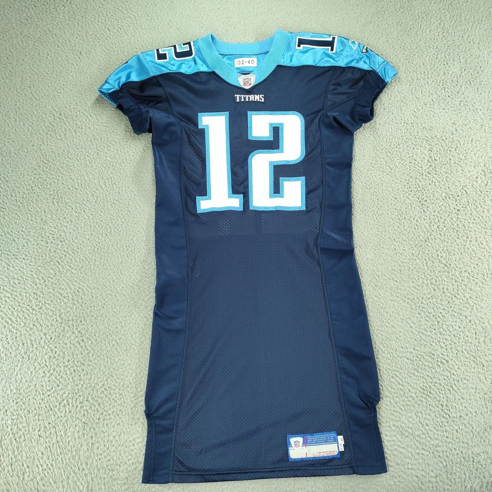 Vintage Tennessee Titans Jersey Men 40 Blue NFL Capitol Team Issue Reebok On Fld